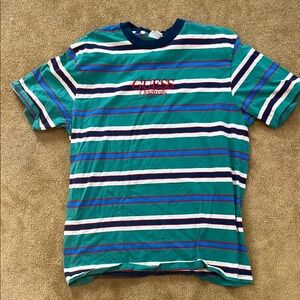 Guess Striped T-Shirt in Teal and White